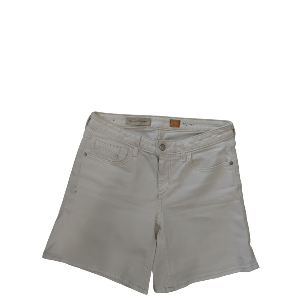 Pilcro and the Letterpress Stet White Denim Shorts Womens Size 28 Anthropologie